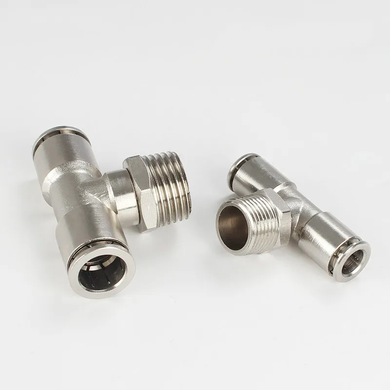 Quick Twist Connector the copper-plated pneumatic connector PB8-02 3 way Air Hose Quick Fitting