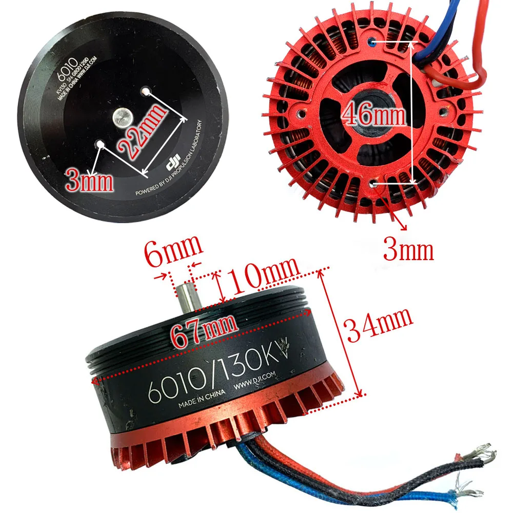 7035(6010) dji Buitenste Rotor Borstelloze Motor Uav Motor 130kv Plant Motor Modelvliegtuigen Grote Koppel Onbemande Meerassige