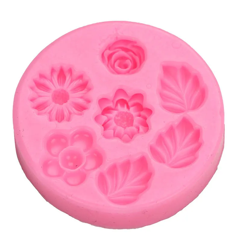 DIY all kinds of small flowers and leaves silicone mold epoxy resin can be used for fondant jewelry sweater chain brooch pendant