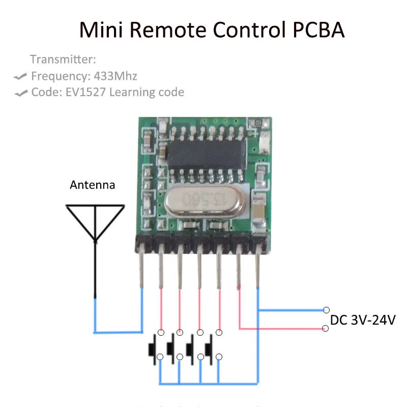 433Mhz Superheterodyne RF Transmitter and Receiver Module Switch For Arduino uno Wireless module DIY Kits 433Mhz Remote controls