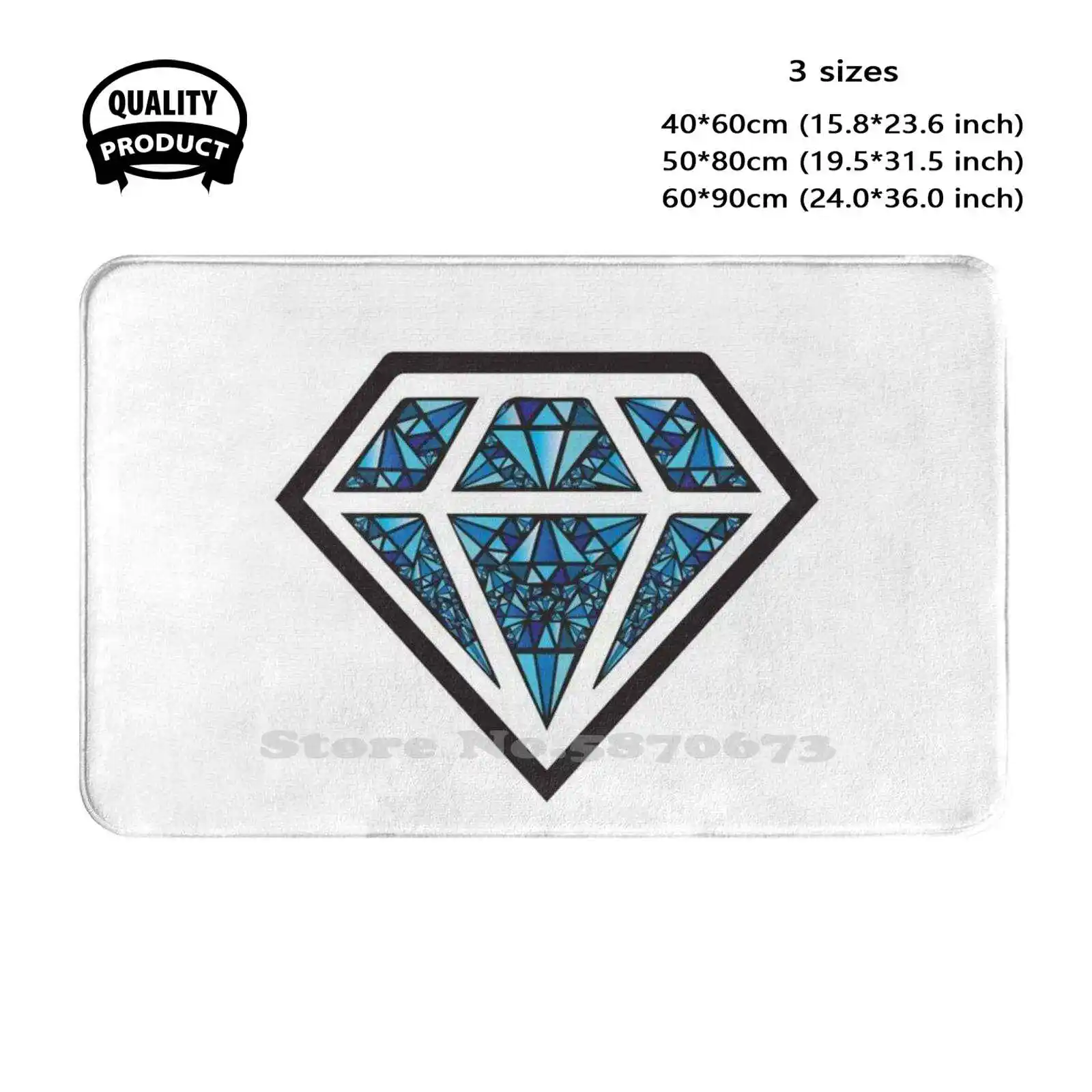 Blue Diamond Soft Cushion Home Carpet Door Mat Car Rug Diamond Shine Jewelery Flossing Pimp Stunnin Fly Yolo Swag Ice Sky Bling