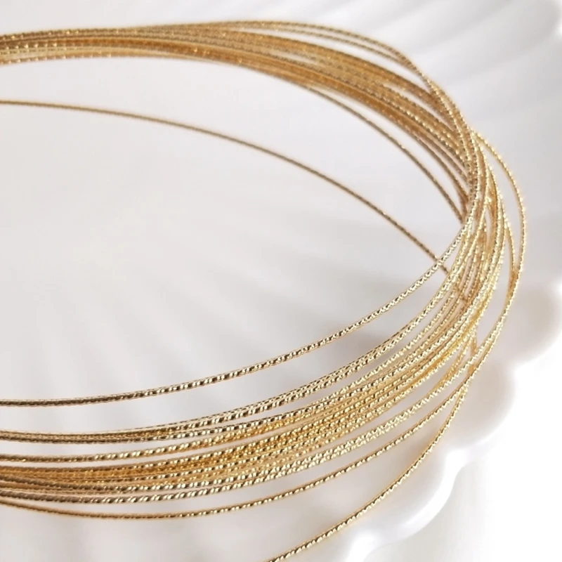 Real Gold Plated Copper Gold-Coated Twist  Wire Without Peeling Off Gold Injection Semi-Hard Copper Wire Jewelry Accessory