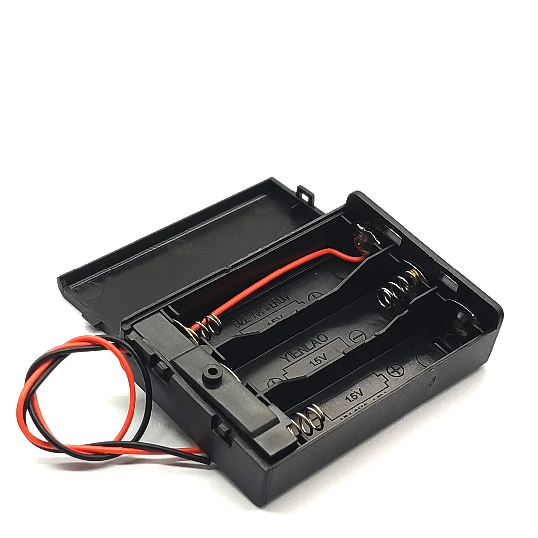 3 AA Battery Holder Box Case With Switch New 3 AA Battery Holder Box Case With Switch 4.5V