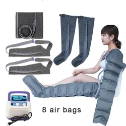 Syeosye 8 Cavity Electric Air Compression Massager Leg Foot Infrared Therapy Arm Waist Pneumatic Air Wraps Relax Pain Relief