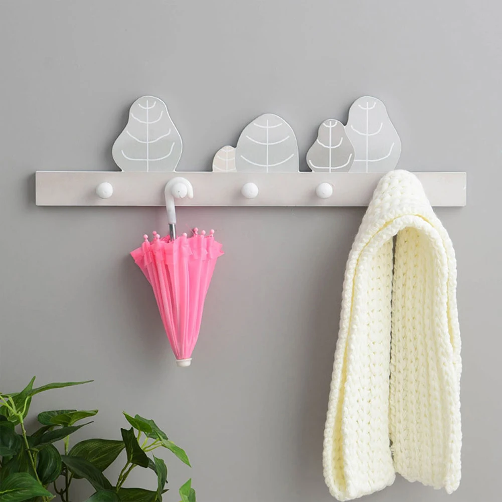 Creative Cute Shape Nail-free Wall Clothes Hooks Kids Room Decorative Key Hanging Hanger Kitchen Storage Hook