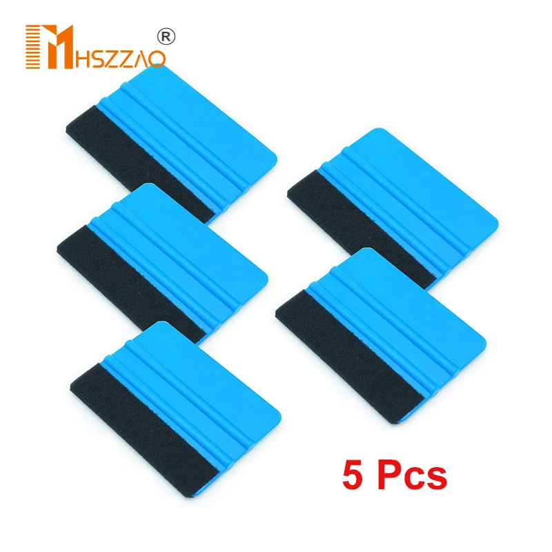 

10x7.3cm Carbon Fiber Vinyl Wrap Film Felt Fabric Plastic Squeegee Scraper Car Window Tint Sticker Install Tools