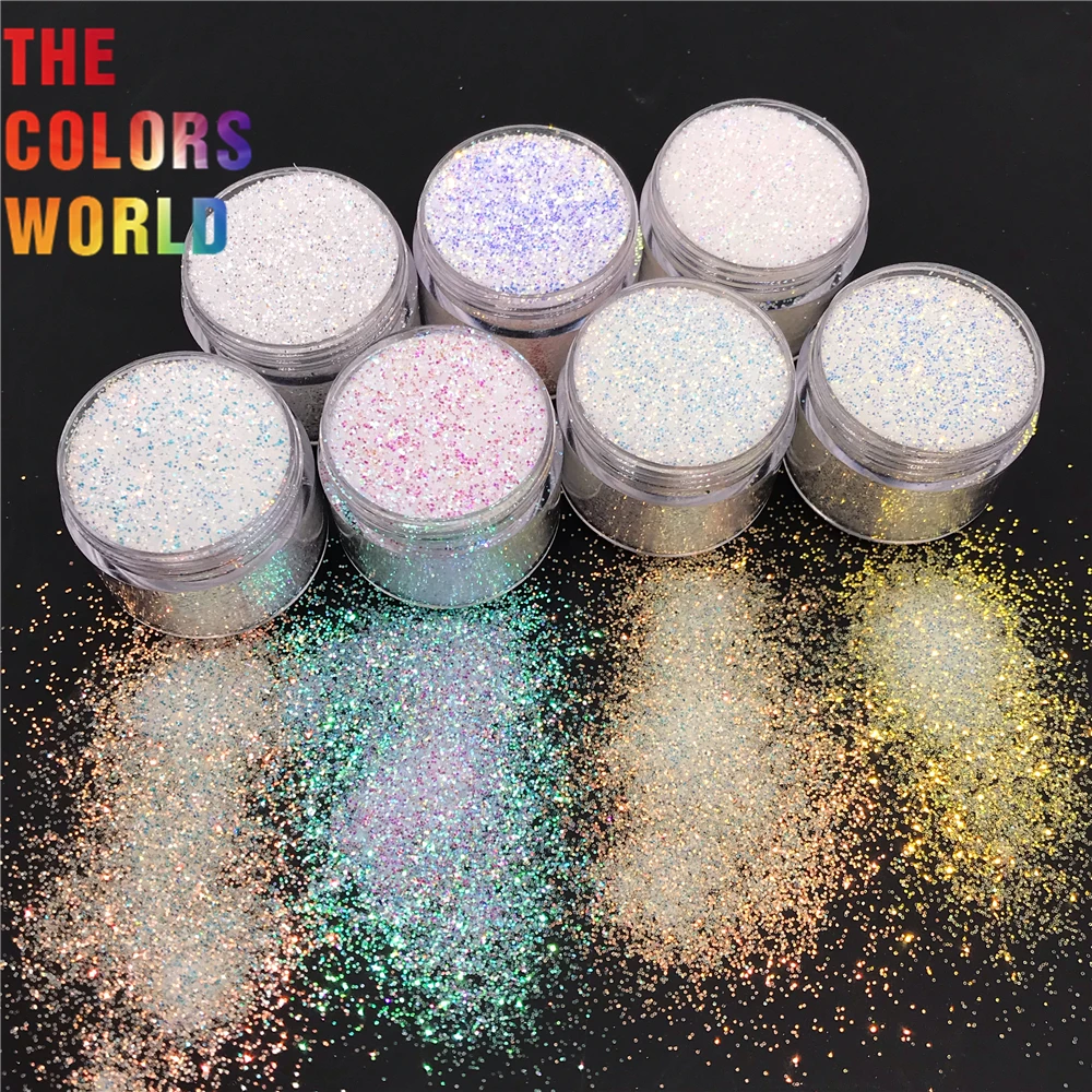 

TCT-653 Hexagon Nails Glitter High Brightness White Rainbow Decoration Manicure Nagel Konst ネイル Festival Accessories Supplier