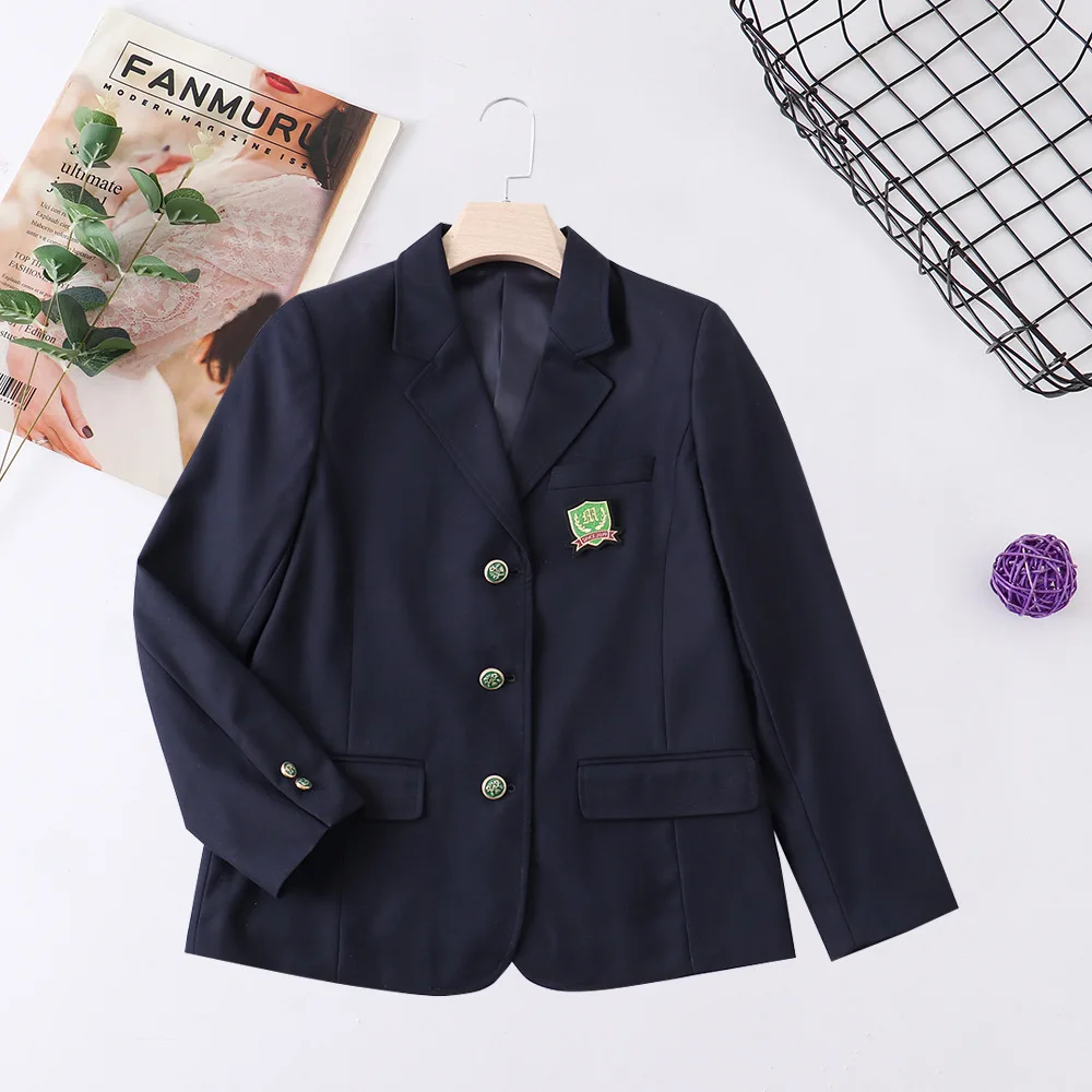 JK Uniform College Style Japanese Girl's Boy's Spring Autumn Suits Blazer Long Sleeve Jackets Coats Top For JK DK School Uniform