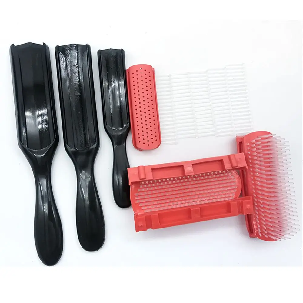 Portable Smooth Tool Hairdressing Tool Hair Brush Scalp Massager Hair Comb 9-Rows Detangling