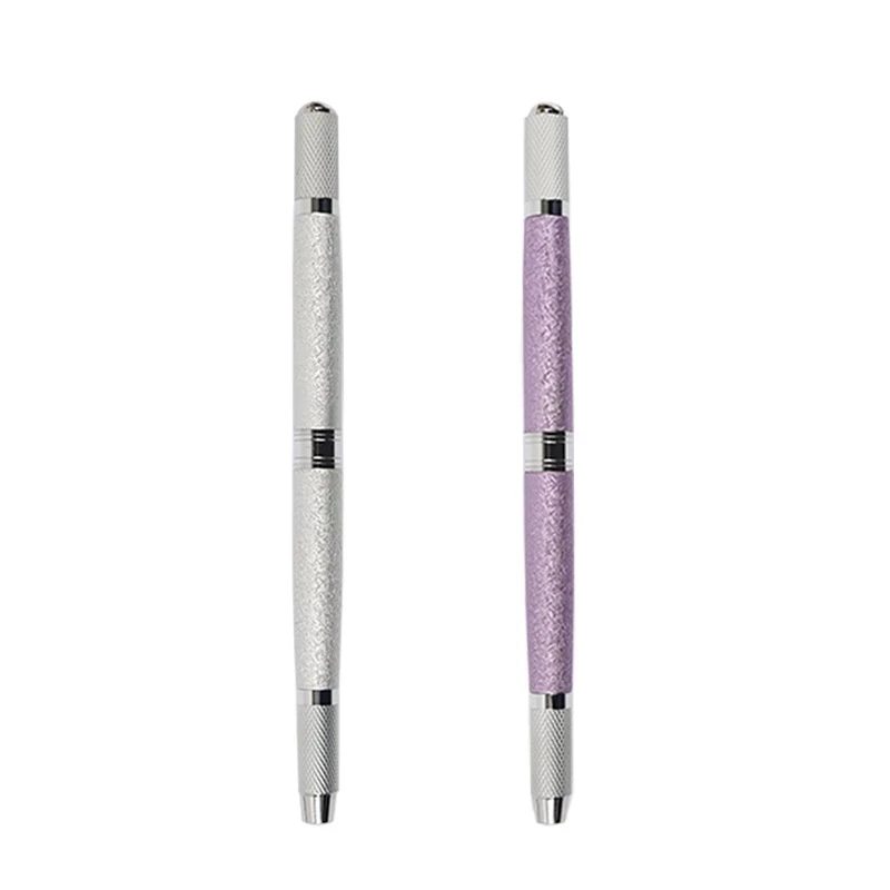 1pcs Dual Head Manual Pen Matte Triple Use Eyebrow Floating Microblading Permanent Makeup Embroidery Pen For All Kind Needles