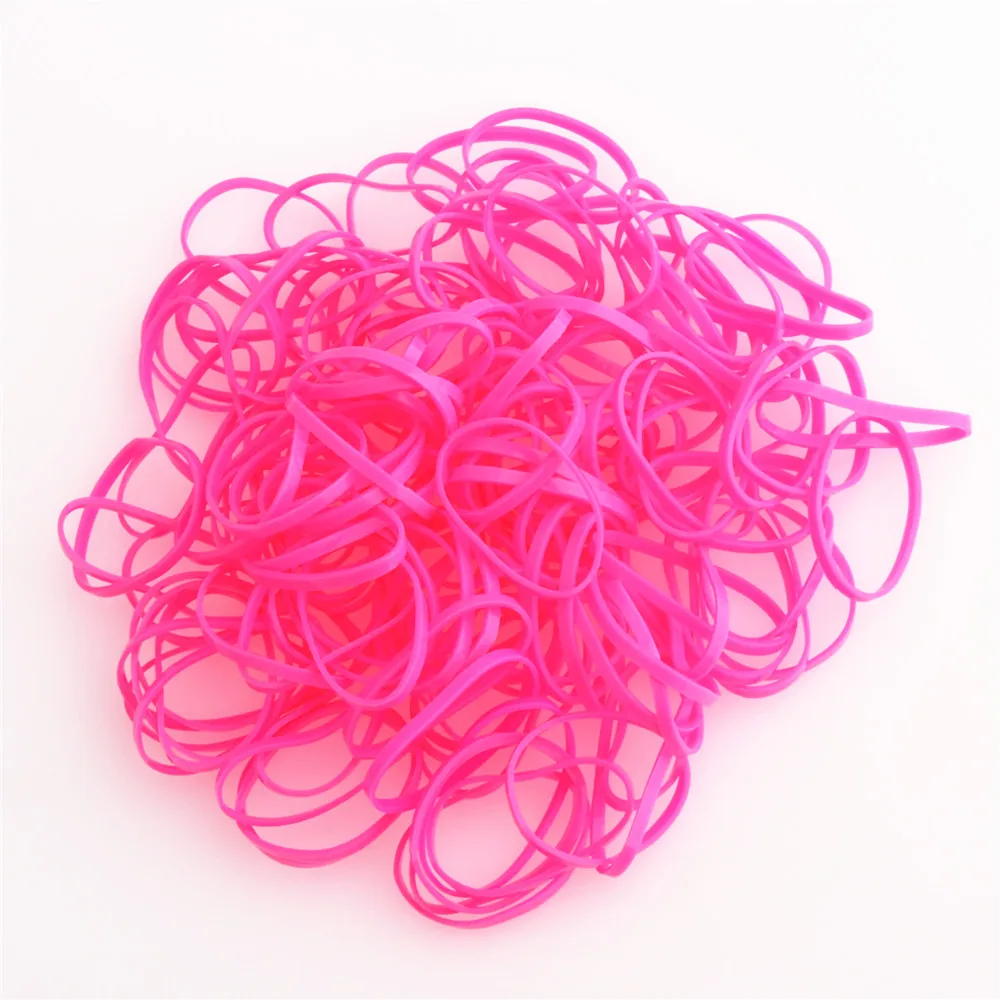 High quality 902 Pink Color Elastic Rope Rubber Band  Women Girls child Tie Hair Styling Tools Students School Supplies