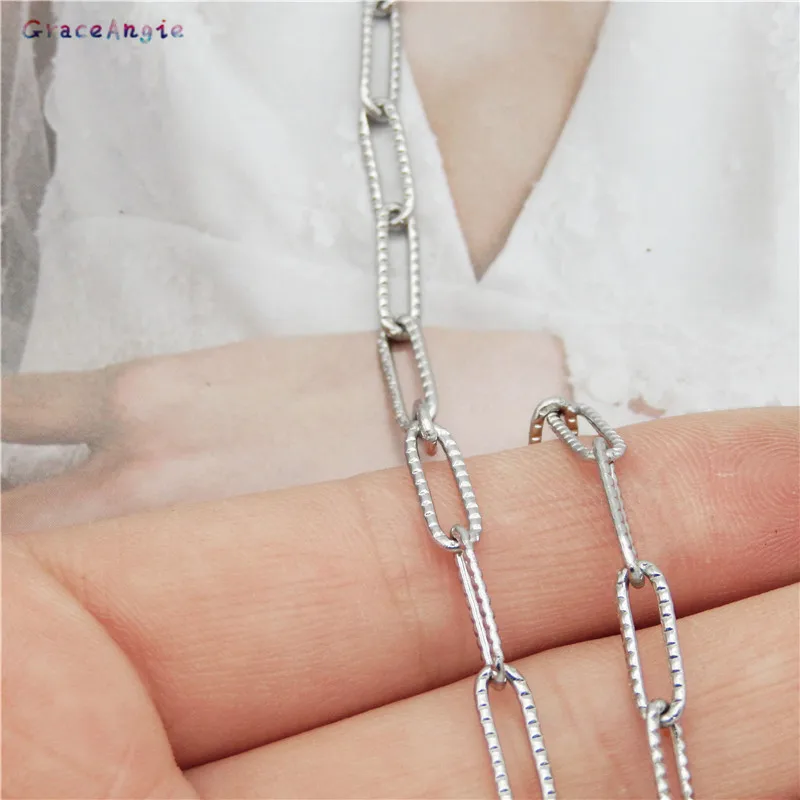 1 Meter Stainless Steel Chain 12*4mm Hot Fashion Men And Women Jewelry Earrings Chain Hiphop Punk Necklace Cool