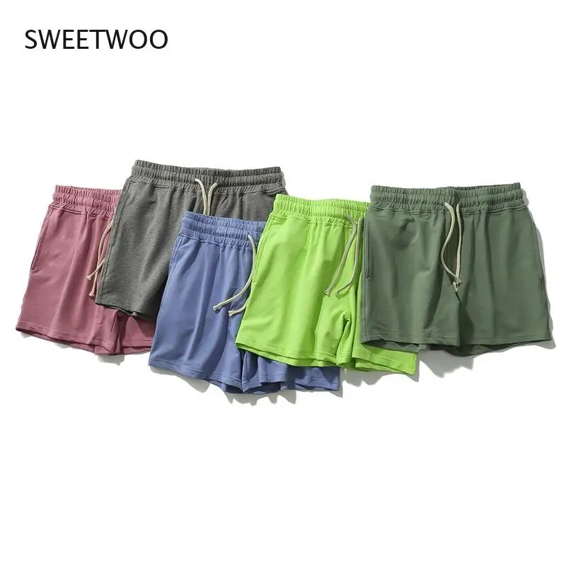 Mens Shorts Summer Jogger Short Cotton Breathable Men  Casual Sportswear Male Fitness Running Sweatpants Drawstring