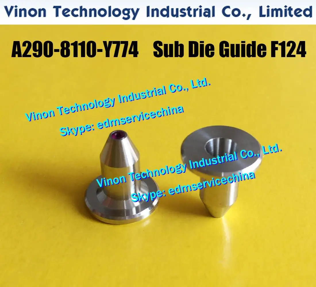 F124 edm Sub Die Guide Ruby Ø1.0mm A290-8110-Y774 Lower for Fanuc A,B,C,iA,iB,iC,iD A2908110Y774, A290.8110.Y774, 1.0mm Lower