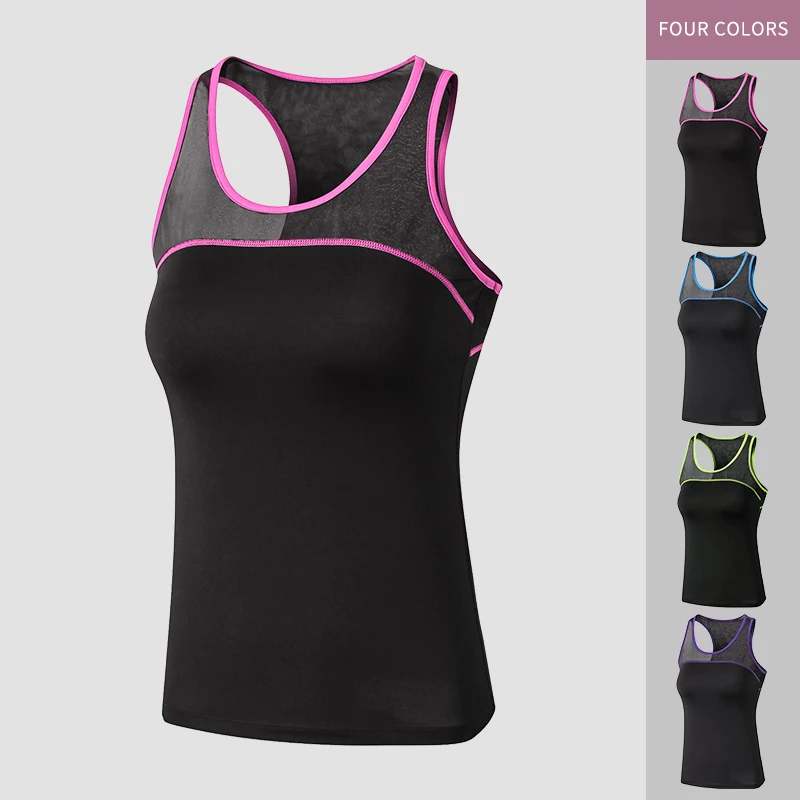 2023 New Women Sportswear Vest Fitness Breathable Yoga Top Workout Tank Top Sexy Sport T Shirt Women Running Shirt XXL Sport Top