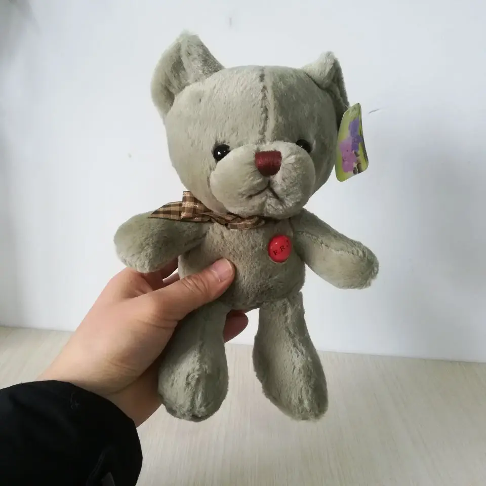 Joli ours en peluche d'environ 25cm, ours vert de l'armée, poupée douce, jouet pour enfants, cadeau de noël w4587