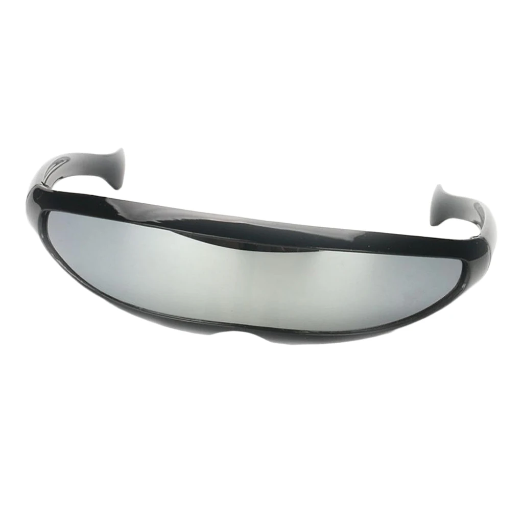 Cool Boy Girl Regalo di compleanno Spazio Costume da alieno Futuristico Decorazione robot Occhiali da sole con visiera a lente singola