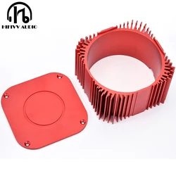 All Aluminum Power Transformer Cover external 140*140*83mm Red metal Metal Shield cover Magnetic leakage shield Audio Amplifier