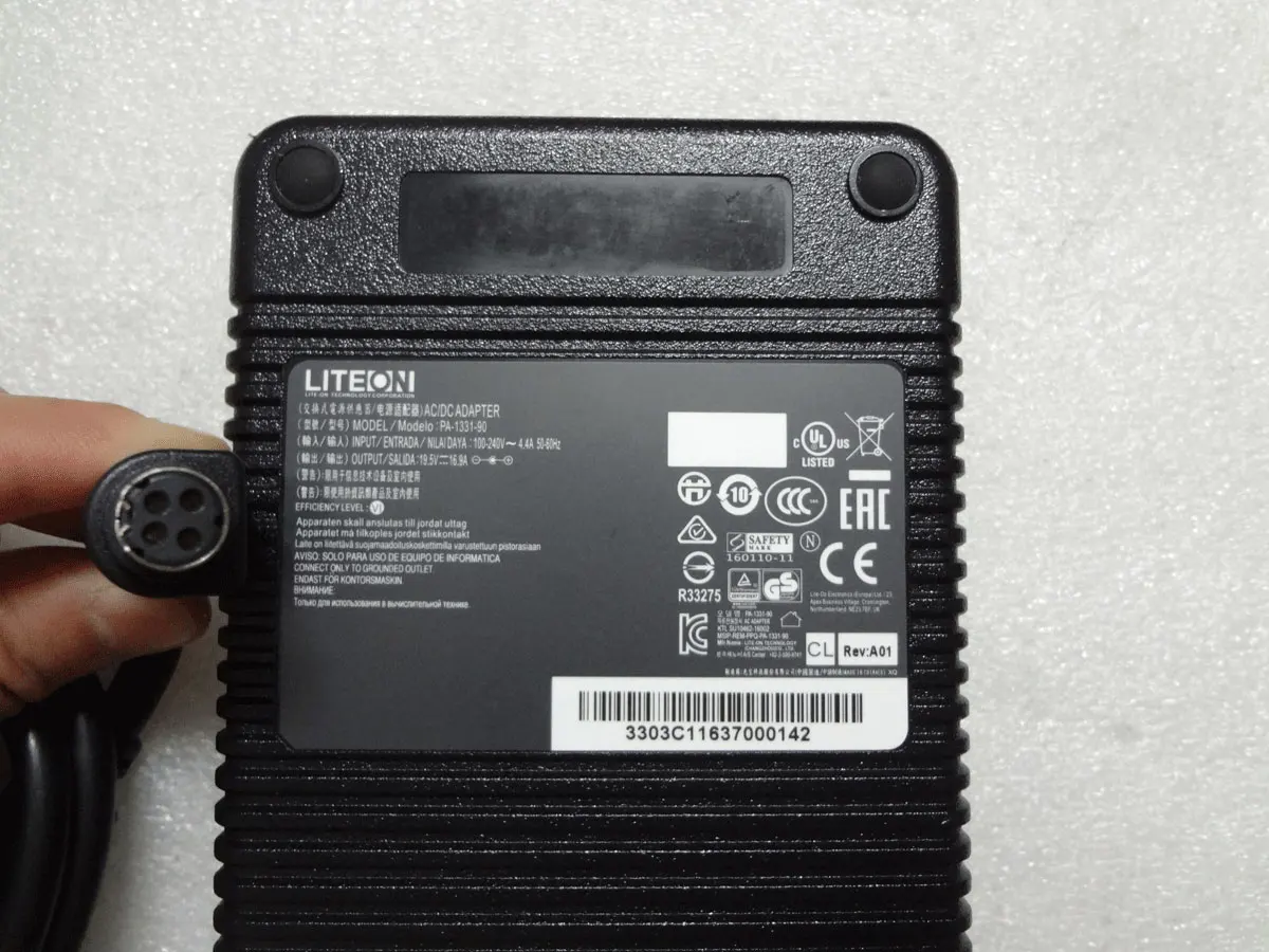 

NEW LITEON 19.5V 16.9A 330W PA-1331-90 AC Adapter For Clevo P775DM3 i7-6700K GTX1080 Original