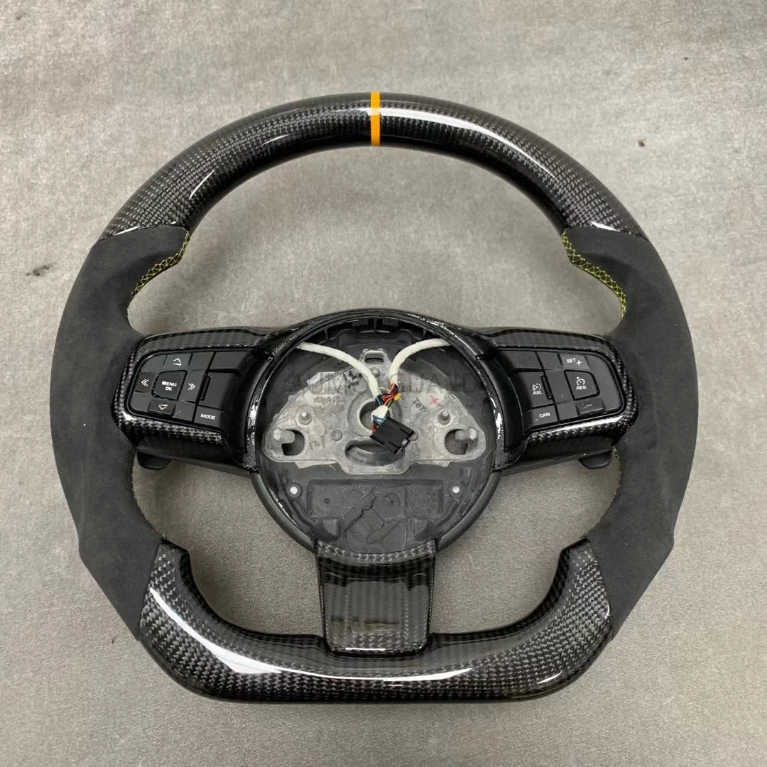 Car-styling Carbon Fiber Steering Wheel For Jaguar XF XE XJ F-TYPE XK Xfl XF XE F-PACE