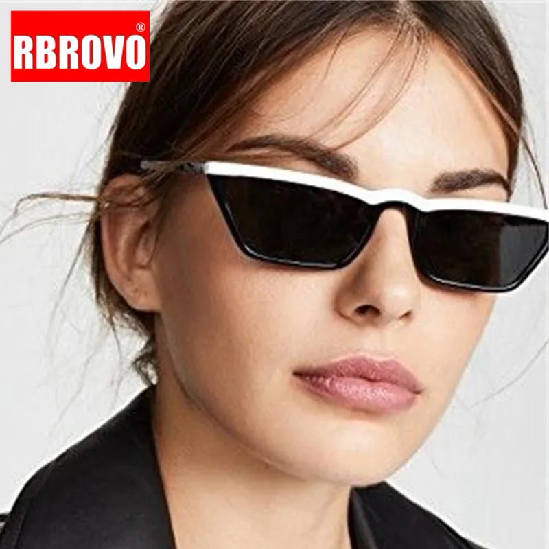 

RBROVO Cat Eye Retro Sunglasses Women Luxury Sun Glasses for Women/Men Vintage Sunglasses Women Small Oculos De Sol Feminino