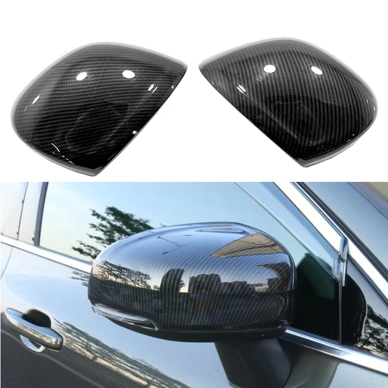 

for VOLVO XC60 2018 2019 2020 ABS Chrome /Carbon fiber Look Rearview Side View Mirror Cover Trim Molding Car Styling