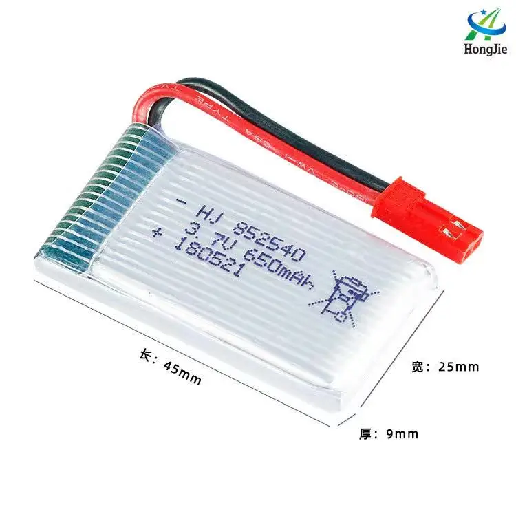 Factory pin 3.7 V 852540 650 mah lithium battery FY550 HJ818 HJ819 di 1315 spot model aircraft power toys