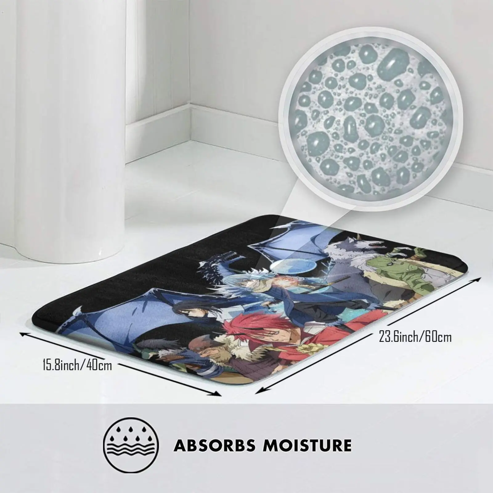 رومورو تيمبيست مع الأصدقاء - هذه الوقت حصلت على تجسدت كحل (تينسورا) حصيرة سجادة سجادة مضادة للانزلاق أرضية لغرفة النوم #3