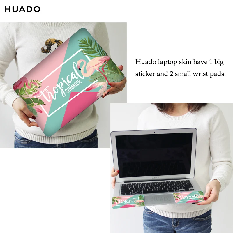 Flower Laptop Skin Sticker Universal Notebook Skin Sticker Art Protector Cover Decal PVC Fits for 13.3" 14" 15.6" 17"