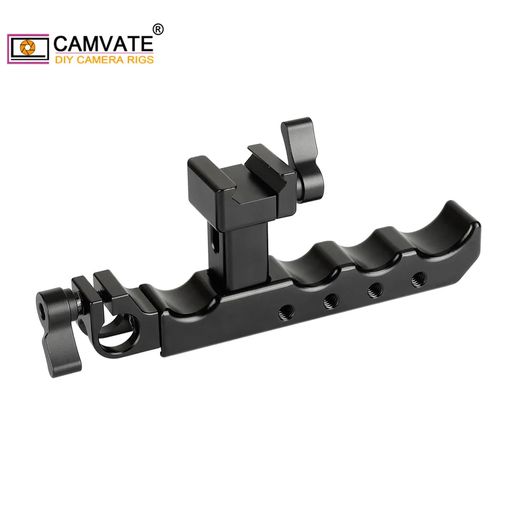 Impugnatura CAMVATE a sgancio rapido NATO con impugnatura per formaggio superiore con morsetto Standard da 15mm singolo per sistema di supporto per gabbia per fotocamera DSLR