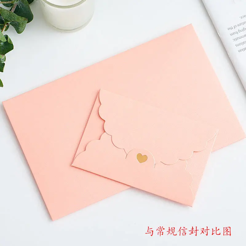 (10 Pieces/Lot) 10.5*7cm Mini Pearl Kraft Paper Gilding Love Envelope Bank Card VIP Membership Card Packaging Envelope