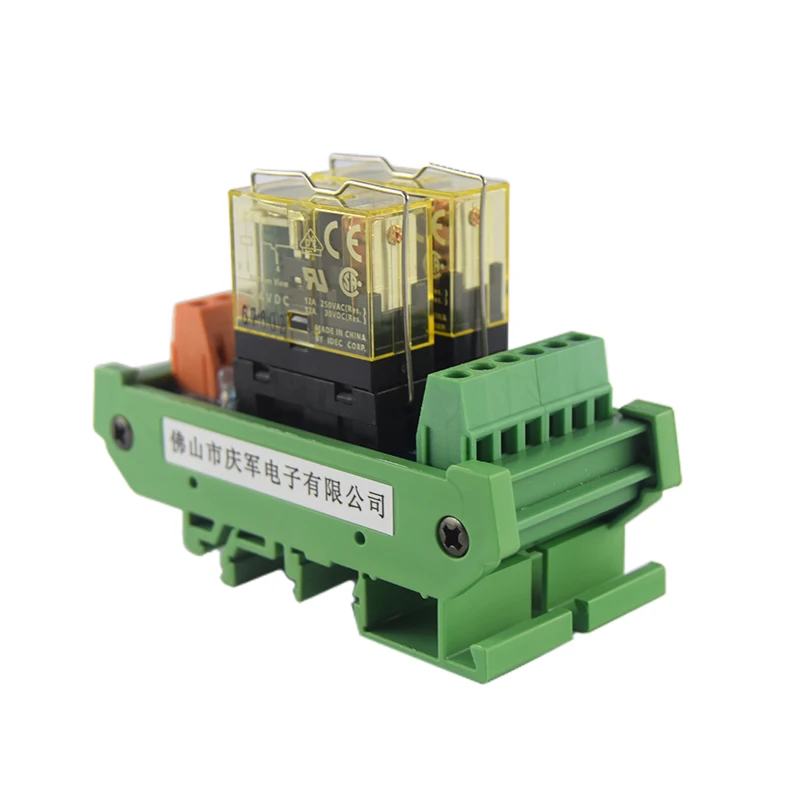 Huaqingjun 2-24 Channels 1NO 1NC Relay Module DC12V/24V Relays for PLC Expansion Board for Automation Control