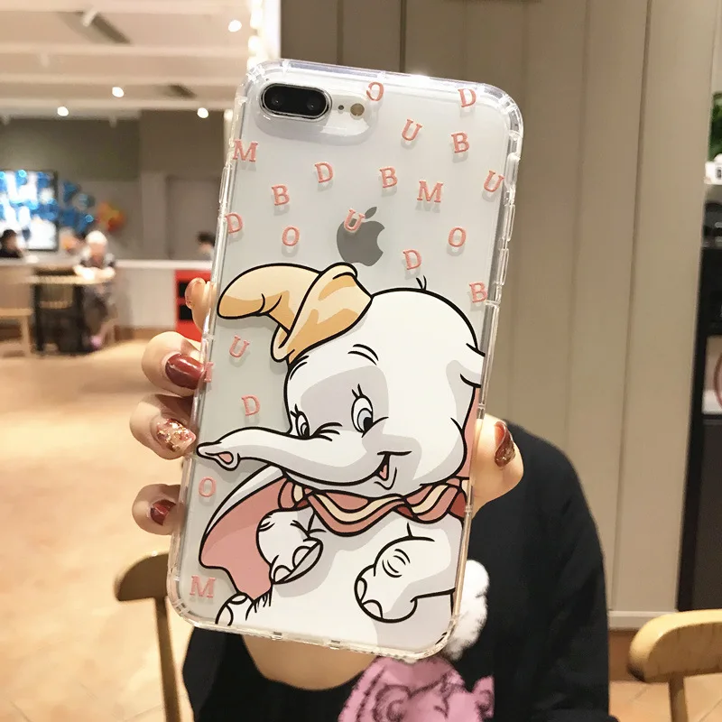 Cover per telefono stile elefante volante Disney Dumbo per iphone 12 pro max 11 8 7 6 s XR PLUS X XS SE mini black cell she