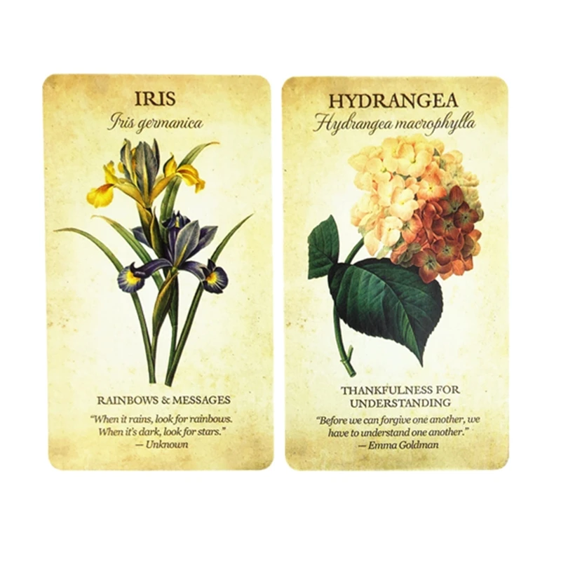 Botanical Inspiration Oracle Cards Full English 45 Cards Deck Tarots Board Game R66E