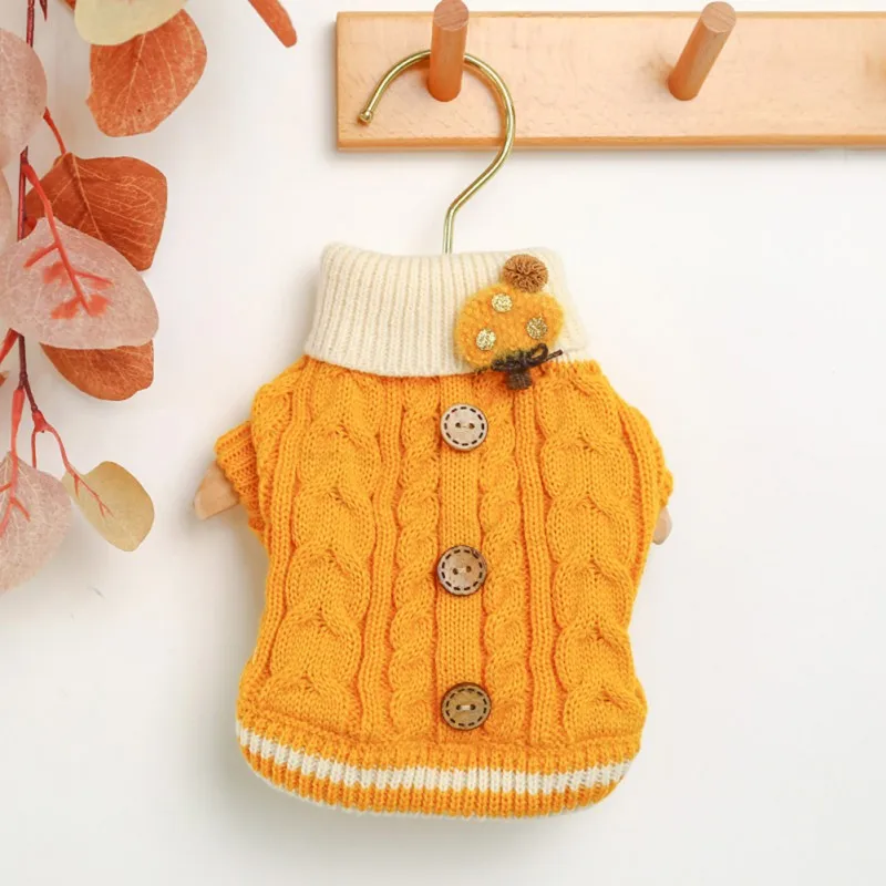 Winter Pet Dog Sweaters Winter Pet Clothes Warm Sweater Coat Knitting Crochet Cloth Christmas Clothing For Chihuahua Small Dog