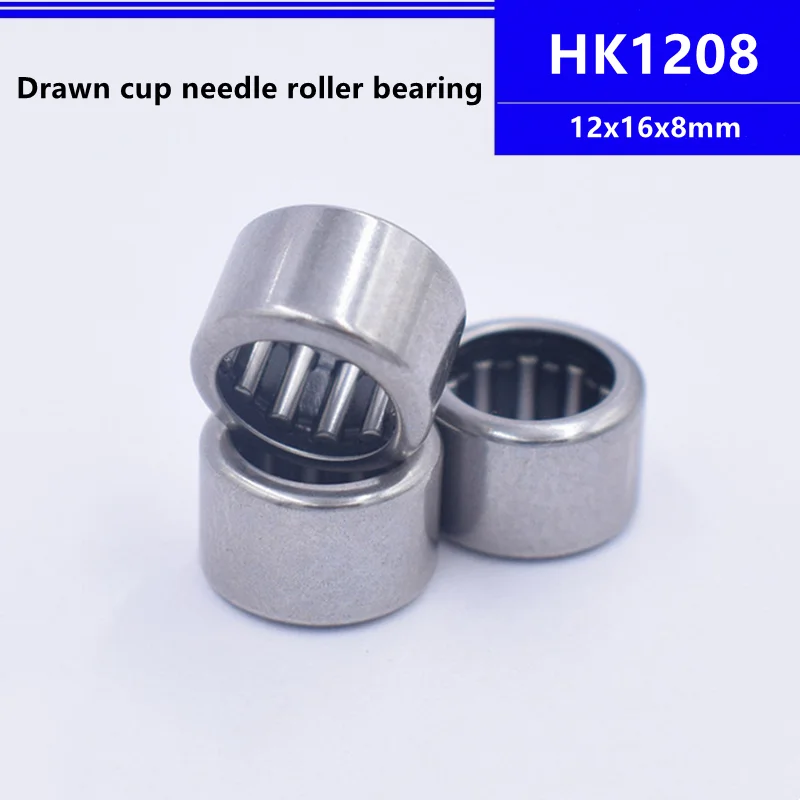 

50pcs/100pcs high quality HK1208 12x16x8mm Drawn Cup Caged Needle Roller Bearing 12*16*8 mm HK121608