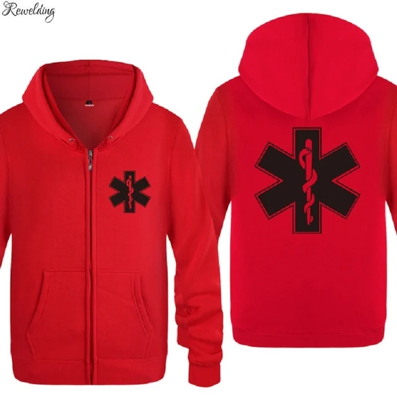 EMT Emergency Ambulance Printed Hoodies Men Brand Fleece Long Sleeve Mens Jacket Sweatshirt Coat Winter Hoody Moletom Sudaderas