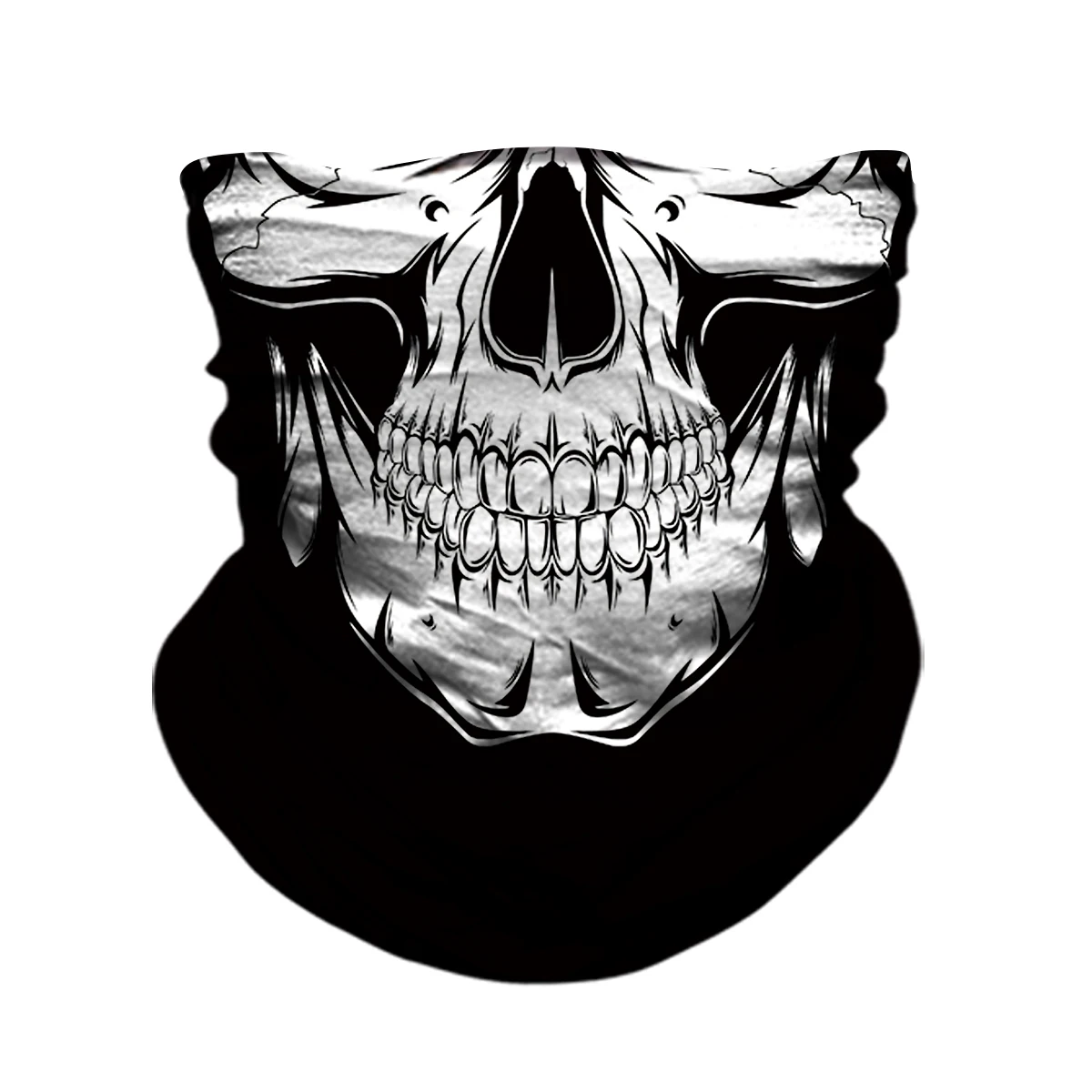 3D Skull Skeleton Balaclava Seamless Motorcycle Neck Face Shield Mask Scarf Bicycle Hunting Outdoor Anti-UV Bandana Headband