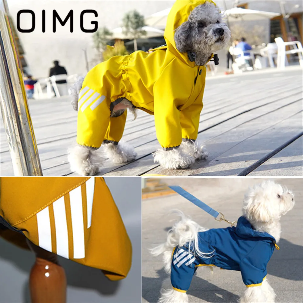 

OIMG Summer Dogs Clothes Solid Puppy Raincoat Teddy Schnauzer Bichon Breathable Pet Cats Clothing Casual Outwear For Small Dogs