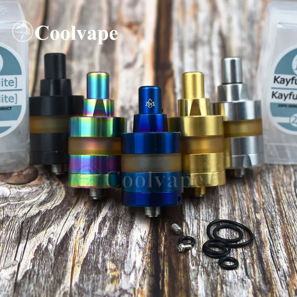 KAYFUN LITE 2019 rta 316ss 22mm 2ML sing coils rta adjustable Bottom Adjustable Airflow Vaporizer Electronic cigarette atomizer