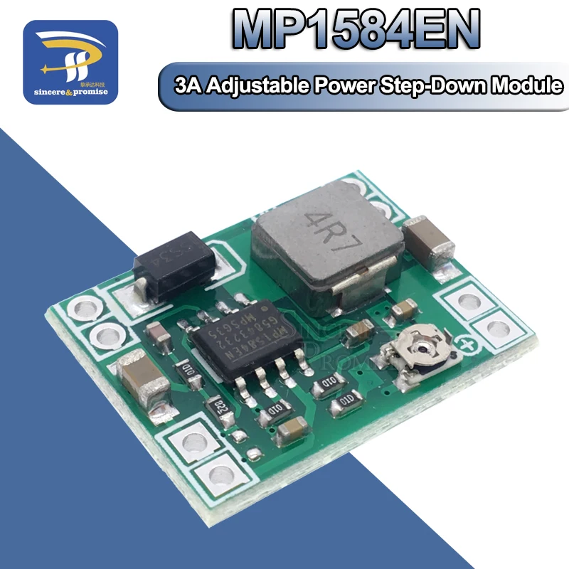 MP1584 Ultra-Small Size DC-DC Step Down Power Supply Module MP1584EN 3A Adjustable Buck Converter for Arduino Replace LM2596