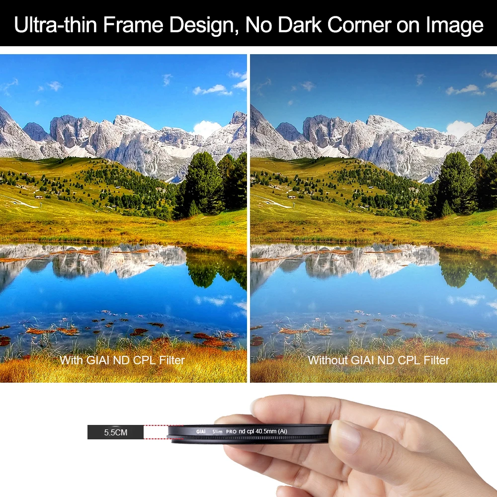 GiAi 2 في 1 الاستقطاب كثافة محايدة عدسة الكاميرا ND CPL مرشحات للهواتف الذكية الهاتف الخليوي المحمول أقراص