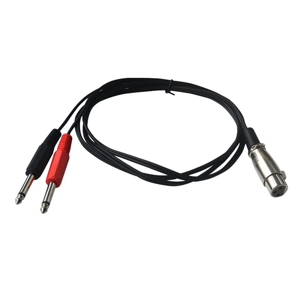 3pin xlr fêmea para duplo 1/4 "6.35mm mono macho plug trs áudio y cabo de cabo 0.3m/1.5m/3m