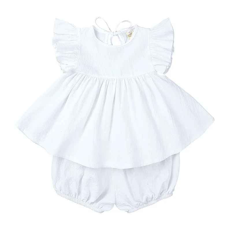 Cute Girls Outfits Infant Summer Style Dresses Baby Cotton PP Pants Sets Children's Clothes Shorts 2 Pieces Suits for Kids