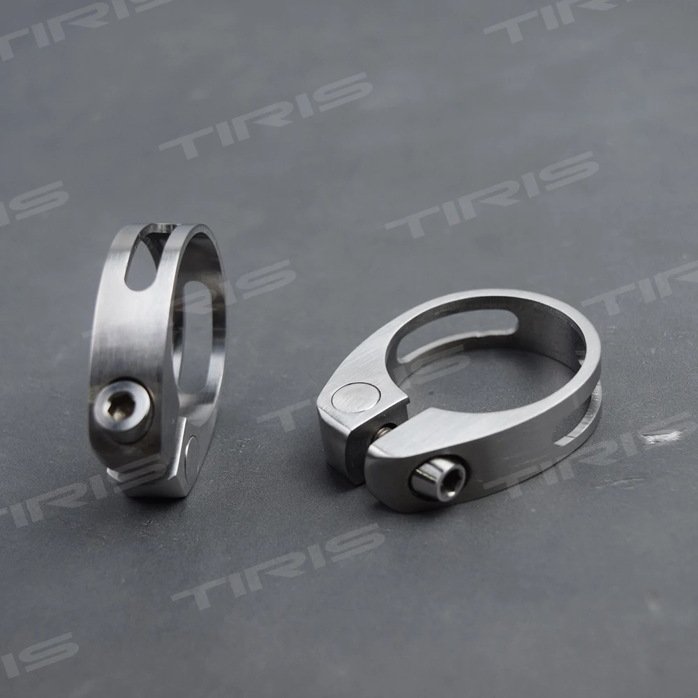 TIRIS Titanium Bicycle Seatpost Clamp Bike Seat Tube Collar clip 31.8/34.9 Ultra-light Pieces Non-carbon fit Seat Post 27.2/31.6