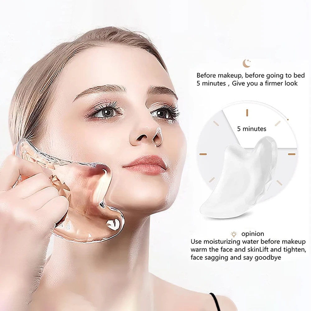 Face Lifting Crystal Scraping Board Massager for Face Instrument Skin Lifting Wrinkle Remover Chin Neck Beauty Skin Care Tool