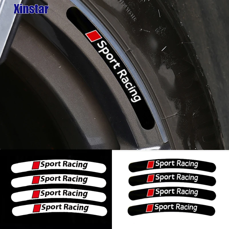 

4Pcs Car Rim Sticker For Audi A3 A4 A5 A6 A7 A8 TT Q3 Q5 Q7 A1 B5 B6 B7 B8 B9 8P 8V 8L C6 C5 C7 4F