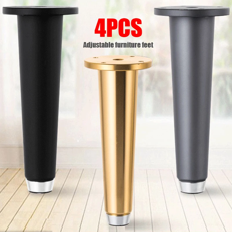 Height-Adjustable Feet Anti-vibration Metal Leg Vintage Furniture Fittings  Accessories Chair Sofa Legs Table Legs Stand For Bed