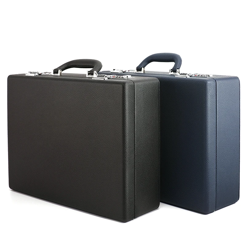 Fine PU leather portable jewelry box, special suitcase for business customization, exhibition jewellery box with password lock