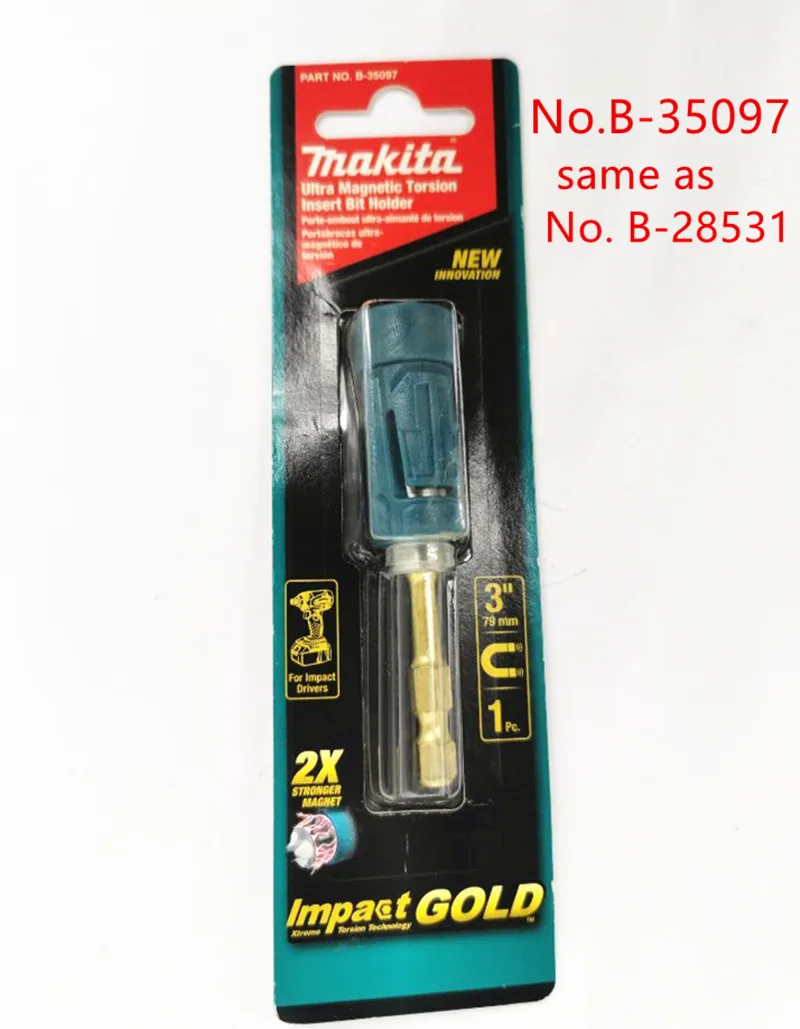 Makita bit conjunto 79mm 3 "B-28531 B-35097 ultra mag magnético bits titular impacto tecnologia substituir para impacto ouro torsão